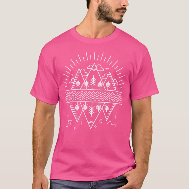 Camiseta Natureza - Frente E Traseira (Gráfico De Arte Em L (Frente)
