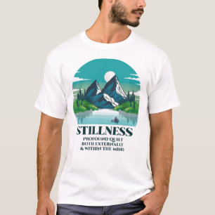 Camiseta Natureza instável, montanhas, rio