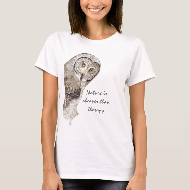 Camiseta "Natureza mais barata do que terapia" Humor Waterc (Frente)