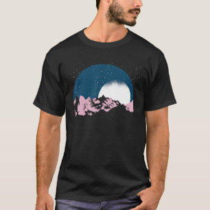 Camiseta Natureza Montanhista da Lua Cheia no Luar Caminha