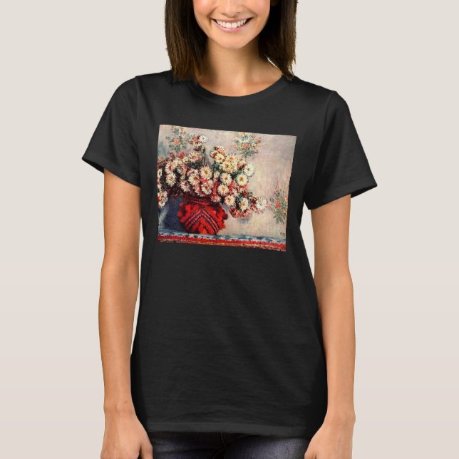 Camiseta Natureza-morta com Crisântemos de Claude Monet (Frente)