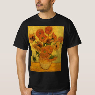 Camiseta Natureza-morta de Vincent van Gogh Vaso com 15 gir