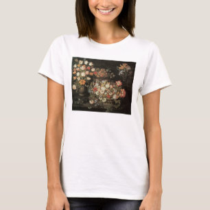Camiseta Natureza Morta Flores, Barroco Floral Vintage