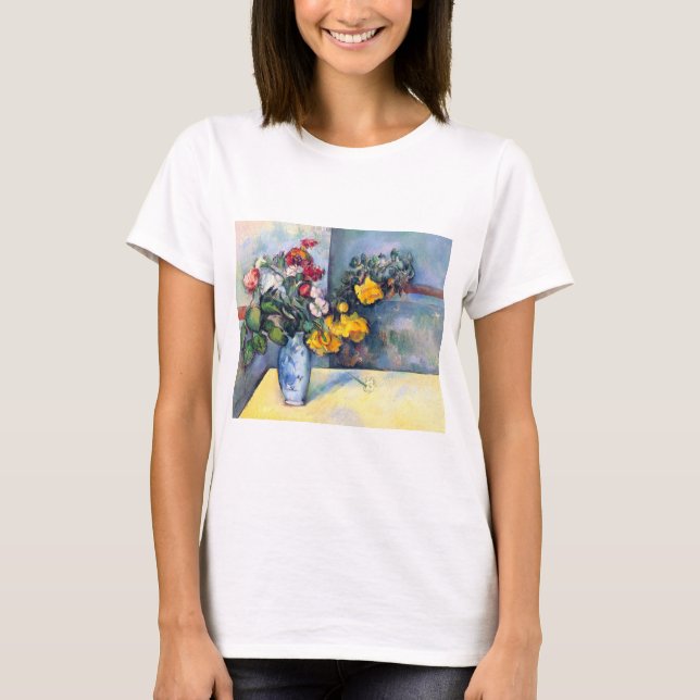 Camiseta Natureza Morta Flores em um Vaso Por Paul Cezanne (Frente)