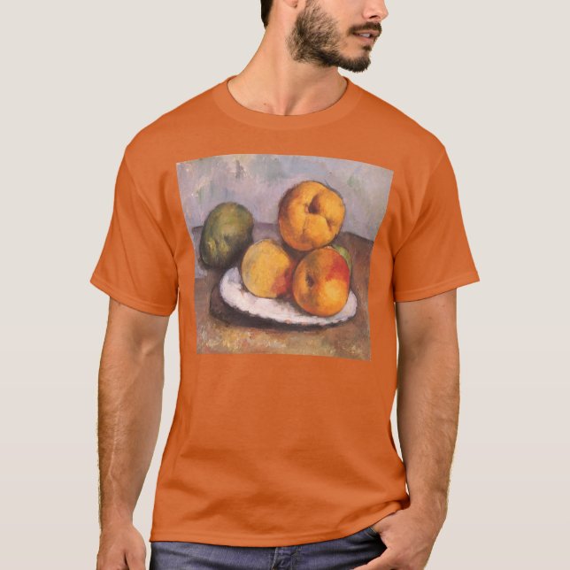 Camiseta Natureza Morta Quince, Maçãs, Peras por Paul Cezan (Frente)