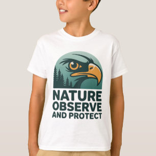 Camiseta Natureza - Observar e Proteger - Cabeça de Águia