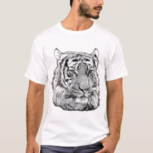Camiseta Natureza original de um animal da raça Tigre