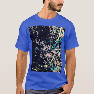 Camiseta Natureza Padrão 4 Gráfico Azul de Birch