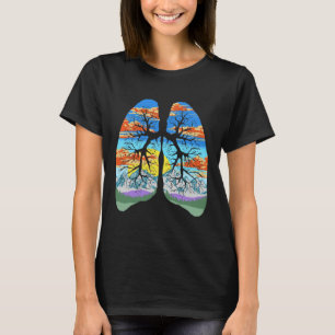 Camiseta Natureza Pulmões Ao Exterior E Árvores Do Dia Da T