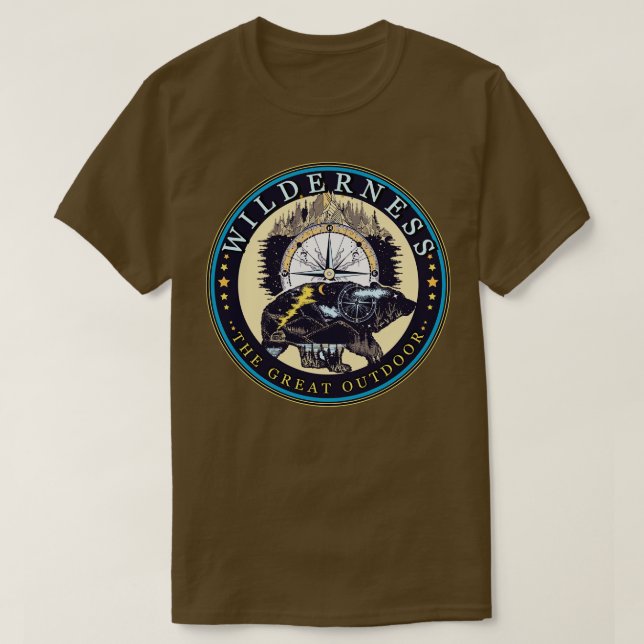 Camiseta Natureza selvagem 1 (Frente do Design)