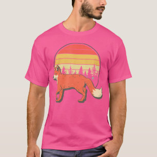 Camiseta Natureza Selvagem Animal ao ar livre Raposa Flores