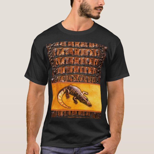 Camiseta NATUREZA SELVAGEM - Coleção de design CROCODILE-DI (Frente)