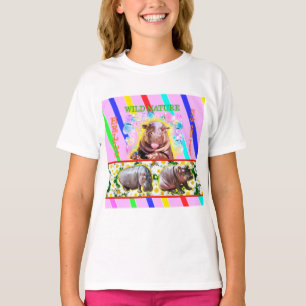 Camiseta NATUREZA SELVAGEM. coleção de design HIPPO