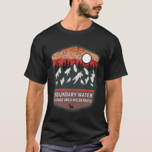 Camiseta Natureza selvagem da canoa de água limite