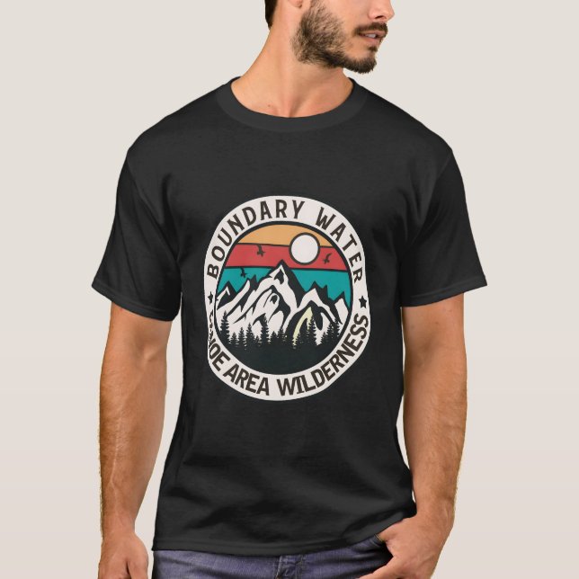 Camiseta Natureza selvagem da canoa de água limite (Frente)