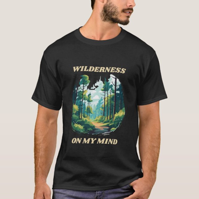 Camiseta Natureza Selvagem No Meu Explorador De Mentes (Frente)