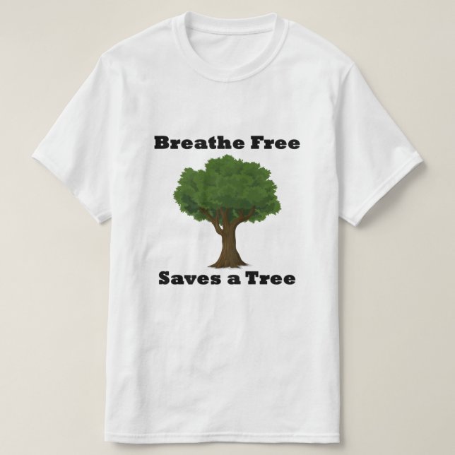 Camiseta Naturist T-shirt "Saves the Earth" (Frente do Design)