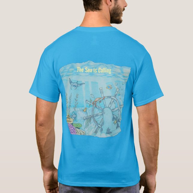 Camiseta Naufrágio no recife de coral (Verso)