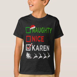 Camiseta Naughle Nice Karen Natal Pijamas Papais noeis Engr