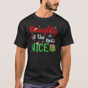 Camiseta Naughs É O Novo Feliz Piada De Papais noeis Engraç