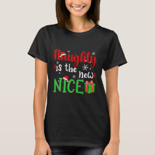 Camiseta Naughs É O Novo Feliz Piada De Papais noeis Engraç