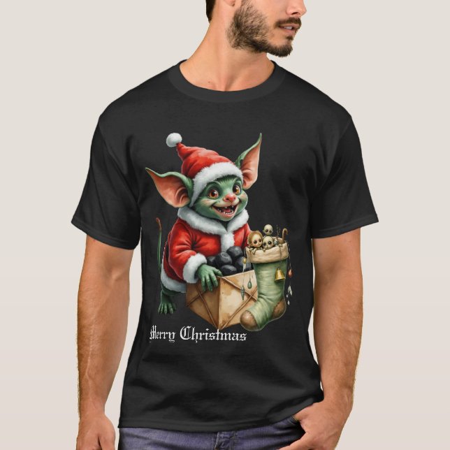 Camiseta Naughty List Delivery: The Goblin Clause Chronicle (Frente)