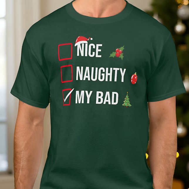 Camiseta Naughty Nice Meu Feliz Natal (Criador carregado)