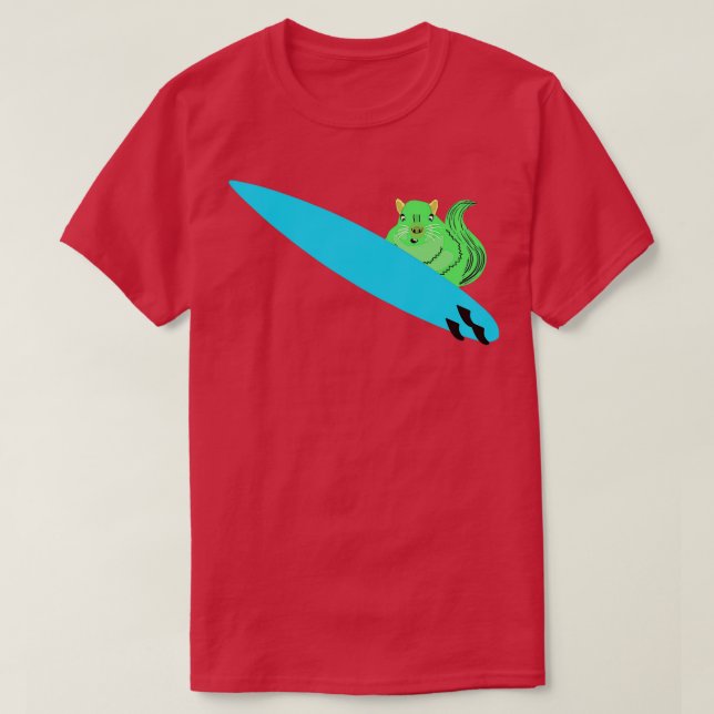 Camiseta Naughty Squirrel 605 Surfing (Frente do Design)