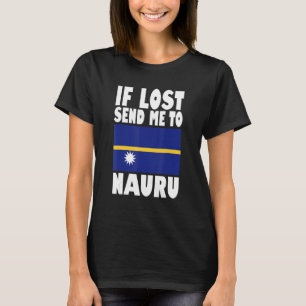 Camiseta Nauru Flag Design Se perdido me envie para Nauru