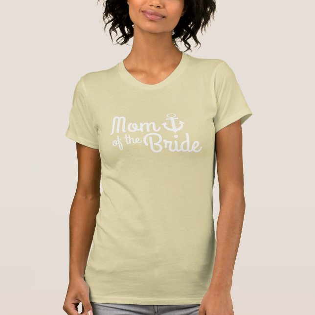 Camiseta Náutica Mãe da Noiva com Âncora (Frente)