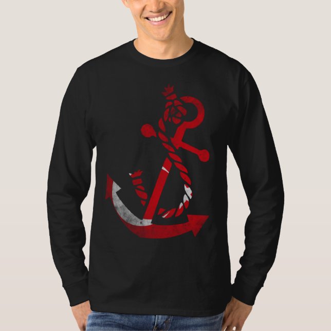 Camiseta Nautical boat anchor Turkey Turkish flag ocean Fis (Frente)
