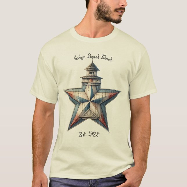 Camiseta Nautical Neutral and Blue Barnstar (Frente)