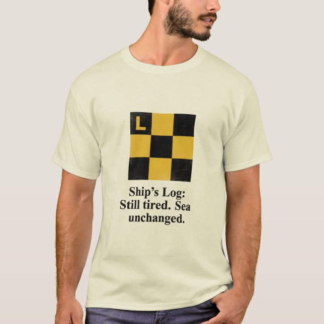 Camiseta Nautical Signal Flag L T-Shirt | Funny Boater Gift (Frente)