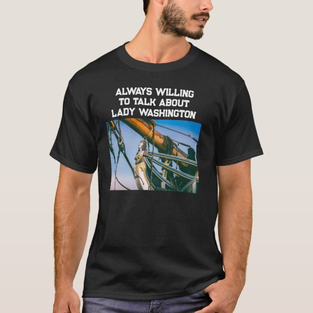 Camiseta  Nautical Tall Ship Feather Head Photography (Frente)