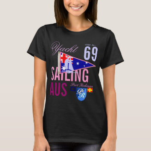 Camiseta Náutico feminino da flâmula da navigação de