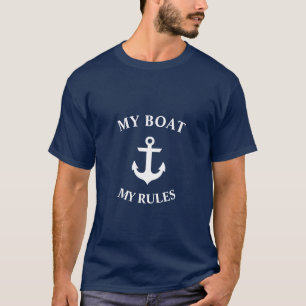 Camiseta Náutico meu barco meu t-shirt M B da âncora das