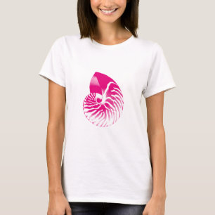 Camiseta Nautilus - cor-de-rosa fuchsia e branco