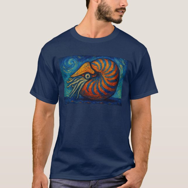 Camiseta Nautilus im van Gogh Stil (Frente)