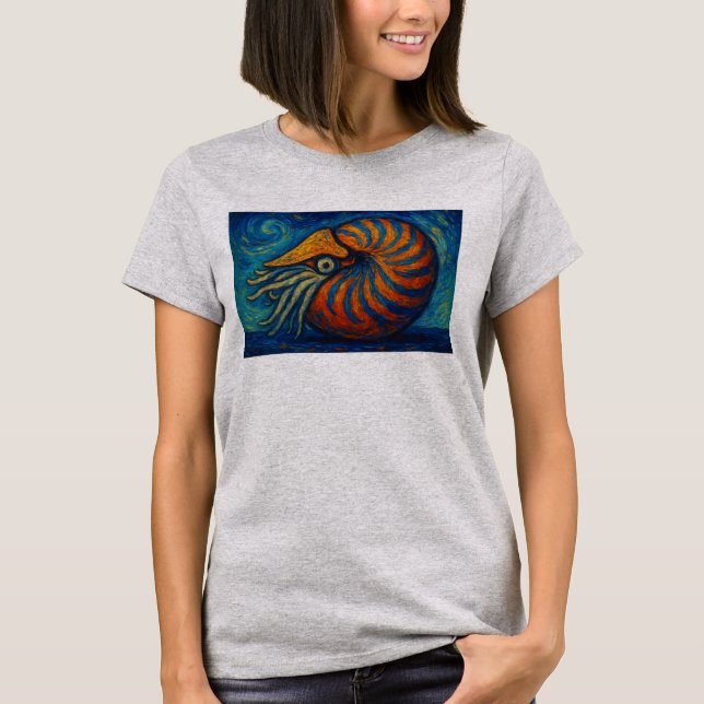 Camiseta Nautilus im van Gogh Stil (Frente)