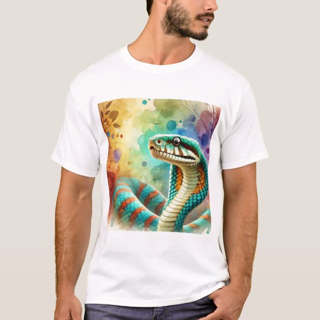 Camiseta Nauyaca Snake 050824AREF122 - Watercolor (Frente)