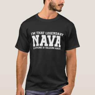 Camiseta Nava Surname Funny Team Sobrenome Nava T Sh