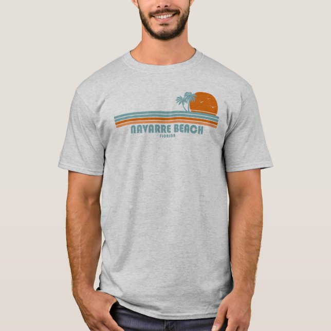 Camiseta Navarre Beach Florida Sun Palm Trees (Frente)