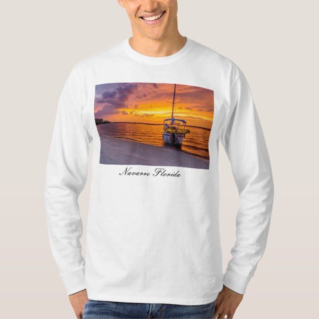 Camiseta Navarre Florida Fire Sunset Long Shirt (Frente)