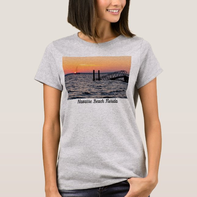 Camiseta Navarre Florida Papais noeis Rosa Sunrise T-Shirt (Frente)