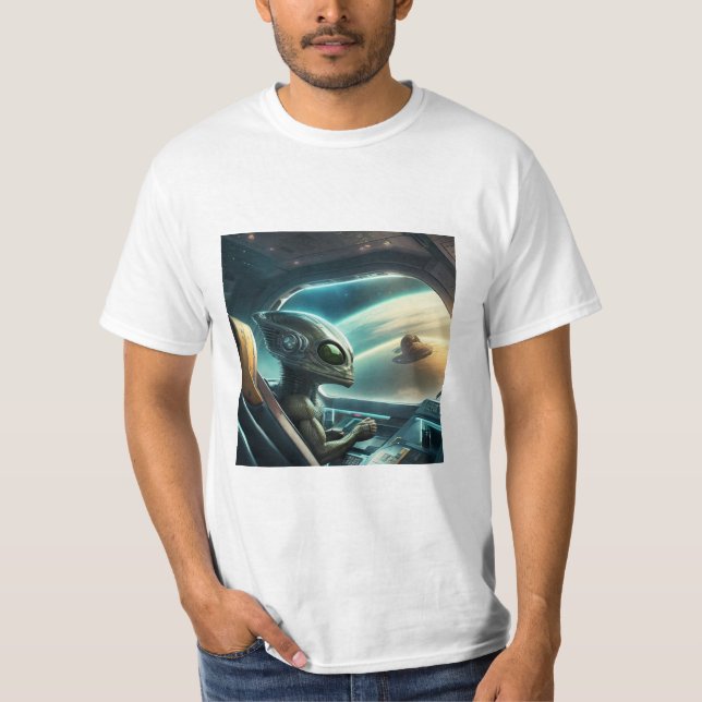 Camiseta nave espacial alienígena (Frente)