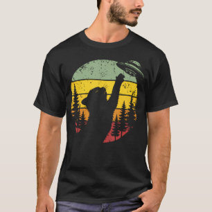 Camiseta Nave Espacial Alienígena OVNI Gato Divertido Espaç