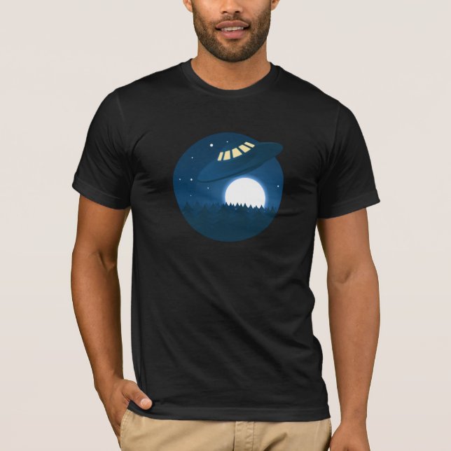 Camiseta Nave espacial alienígena pousando (Frente)