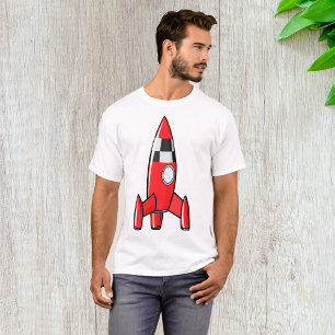 Camiseta Nave Espacial Brinquedo Foguete Vermelho Vintage F
