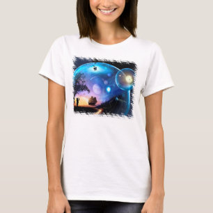 Camiseta Nave espacial do explorador dos trabalhos de arte