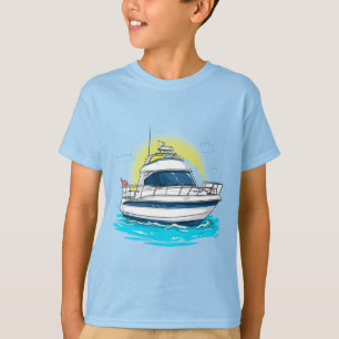 Camiseta Navegação de Iate de Luxo Sob Céus Ensolarados